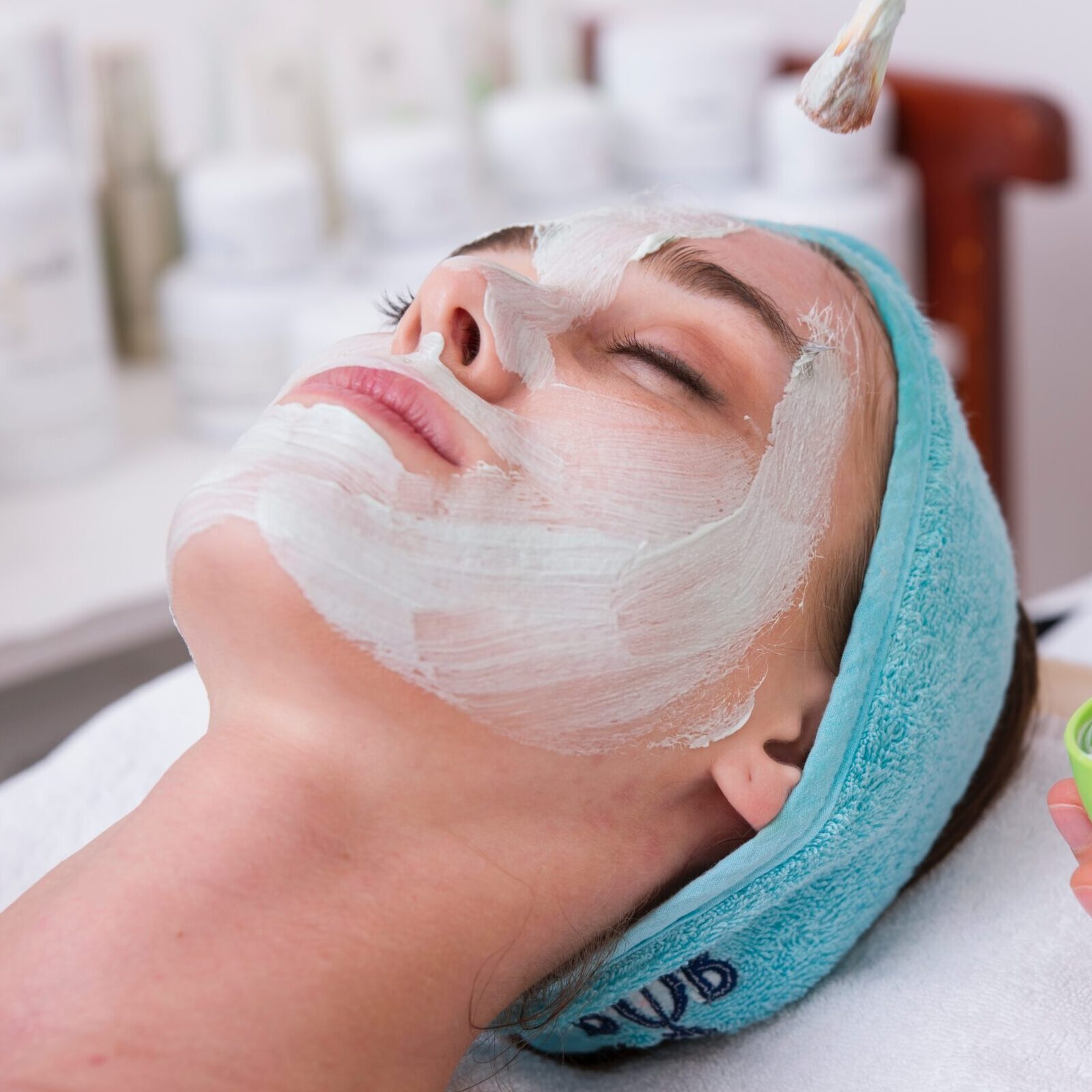 beauty, therapy, woman, relaxing, face mask